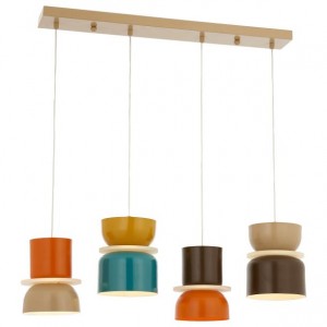 METAL and LED COLOR PAINT CHANDELIER 80 x 19 CM LOAD: 100 CM